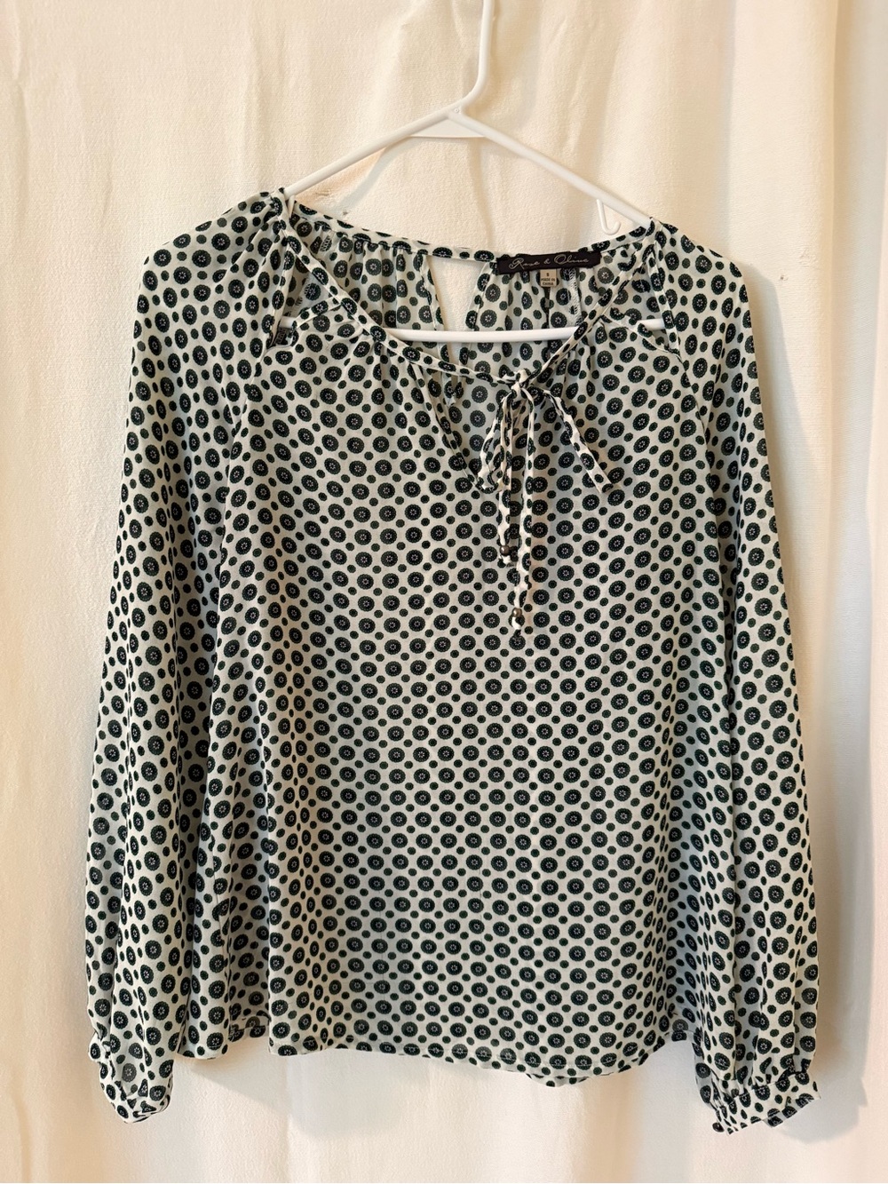 Rose & Olive Printed Peasant Blouse
